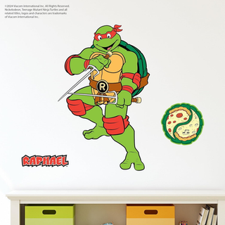 TMNT Teenage Mutant Ninja Turtles Raphael Wall Decal - 21 """" Raph Red Vinyl Wall Sticker Bedroom Decorations - Peel and Stick Room Decor