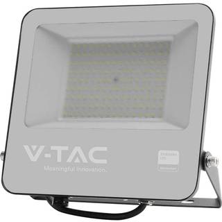 V-Tac 100W LED projektør, 135lm/W - Samsung LED chip, arbejdslampe, 1m ledning, udendørs - Dæmpbar : Ikke dæmpbar, Farve på hus : Sort, Kulør : Kold