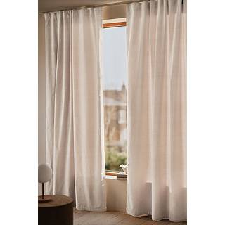 SAMANTHA fløjlsgardin 2-pak - Hvid