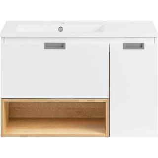 SoBuy badeværelsesmøbler NIPPER'S COMPLEX Vaskeskab BZR178-WN