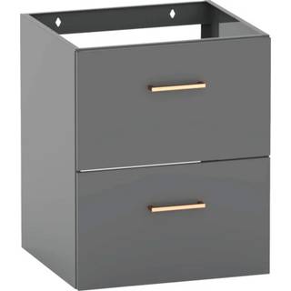 Kriss Skandi vandtæt baderumsmøbel m/2 skuffer, antracitgrå, 50 cm