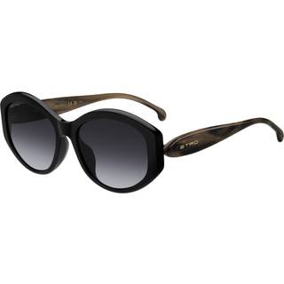 ETRO Kvinde ETRO 0086/F/S 807/9O Solbriller Acetat Sort Grå Rund Normal Skygge
