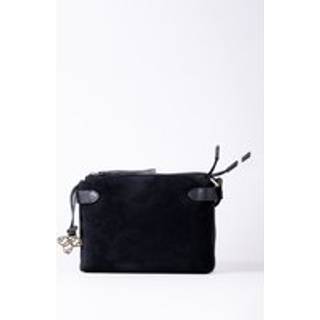 Lakeland Leather Lakeland Leather Black Navy Suede Crossbody Bag