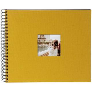 goldbuch Spiral album Bella Vista with window 35x30 40 black pages mustard