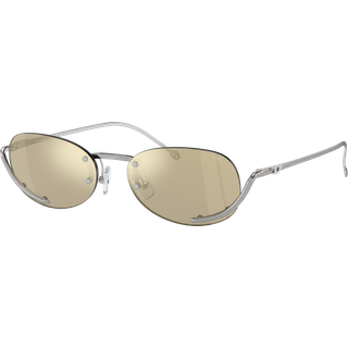 DIESEL Unisex DL1004 111/V9 Solbriller Metal Sølv Gul Rund Normal