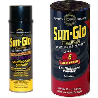 Sun-Glo Silicone ShuffleBoard Spray (12 oz.) & #6 Speed ???huffleBoard Powder Wax (16 oz.) Kombinationsboks