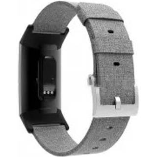 Canvas nylon urrem til Fitbit Charge 3 Grå
