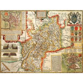 Gloucestershire Historical 1610 Map 1000 Piece Puzzle