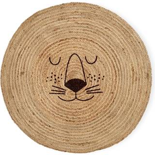 RICE A/S Lion Face Gulvmåtte I Jute Natural One Size    One Size  Unisex