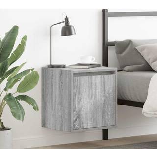 Væghængt Sengebord 38X34X40 Cm Kunsteg - 2 / Grå sonoma-eg