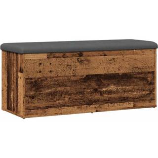 opbevaringsbænk 102x42x45 cm konstrueret træ antikt træ