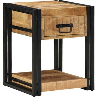 sengebord 40x40x50 cm massivt ru mangotræ