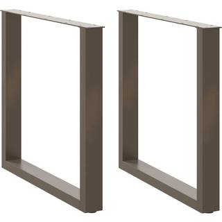 Sofabordben U-Formet Naturstål Stål Naturfarvet - 2 / 80 x (72-73) cm