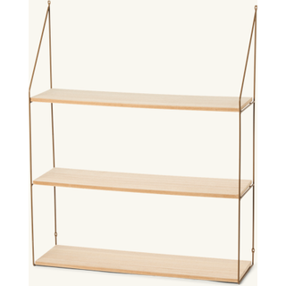 Søstrene Grene | Væghylde | MDF/fyrretræsfiner/jern. 65 x 20 x 81,5 cm. | Sand