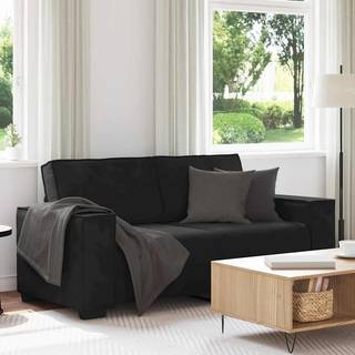 2-Personers Sofa Velour - 140 cm / Sort