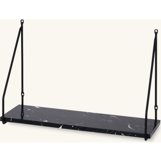 Søstrene Grene | Væghylde | Jern/marmor. 45 x 15 x 41 cm. | Sort
