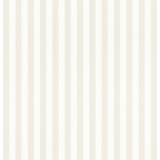 Tapet, Striber 2 Cm. Hvid, Beige - Dekorationstapeter