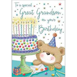 Regal Publishing Birthday Card Grand barnebarn - 9 x 6 tommer C80096 OakblackyGreysBlue