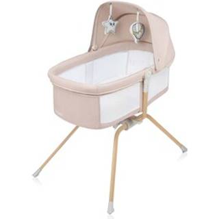 Lionelo Malin Evo Bedside Crib, Beige Natural