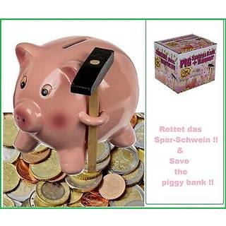 Sparegris med hammer