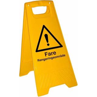 Fare Rengøringsområde advarsel - Fritstående skilt - Plast 600 x 300 mm