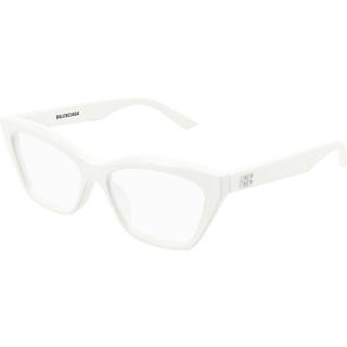 Balenciaga Kvinde BB0342O 011 Optiske stel Acetat Hvid Transparent Cat Eye