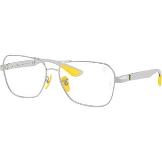 Ray - Ban Unisex RX8436M F083 Optiske stel Metal Sølv Transparent Firkantet Normal