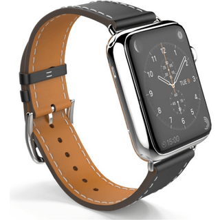 Apple Watch SE (2022/2023) Læderrem i sort