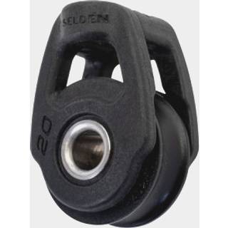 Enkeltblok Seldén S20+, fast, kuglelejet, fastgøres med tamp, passer liner Ø2 - 6 mm