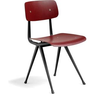 HAY Result Chair u/ Polstring Dark Brick WB Lacquered Oak & Black