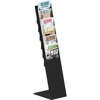 Design Stand brochureholder, sort stål, A4 / M65