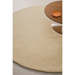 ASIA (Field Unset) rundt uldgulvtæppe 200 cm - Beige
