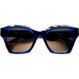 Etnia Barcelona Tatiana BLZE 53 Solbriller Kvinder Blue - Shiny Navy Blue On Pattern Laminate - 53mm