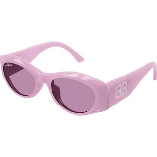 Balenciaga Kvinde BB0396SK 004 Solbriller Acetat Violet Violet Rund