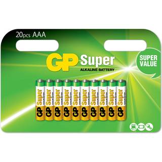 20-pak GP Super Alkaline AAA-batteri, 24A/LR03