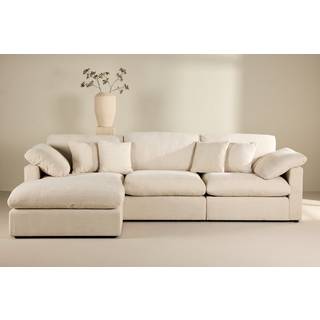 Amalfi hjørnesofa beige stof