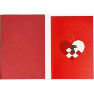 Julehjertekort med konvolut