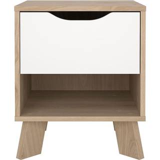 Ikast Natbord 1 skuffe - Jackson Hickory Hvid