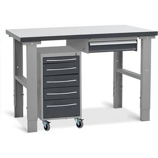 Filebænk model 4 med 1 skuffe og skuffesektion 1200x800mm