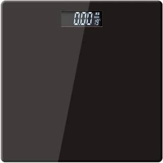 Herzberg digital personvægt med stor LCD-skærm - Svart