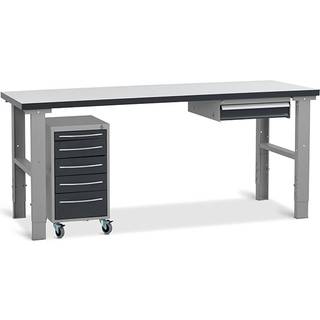 Filebænk model 4 med 1 skuffe og skuffesektion 2000x800mm