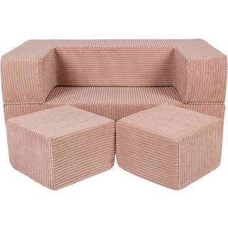 Meowbaby Play Aesthetic Cube  Bygbar Sofa, Pudderrosa