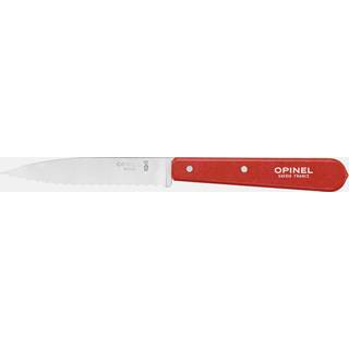 N°113 takket kniv, rustfrit stål, 10 cm, "Les Essentiels", Red - Opine