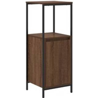 badeværelsesskab med hylder 36x35x95 cm brun egetræsfarve