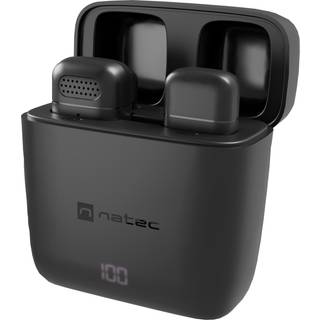 Natec Hopper Lavalier Trådløs Mikrofon (USB-C) - Sort