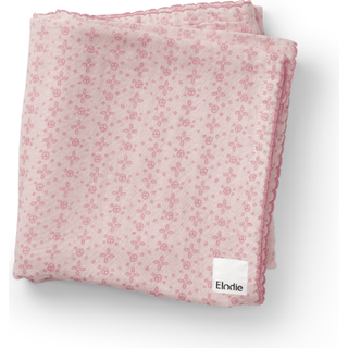 Elodie Details Bamboo Muslin tæppe Embroidery Anglaise Pink