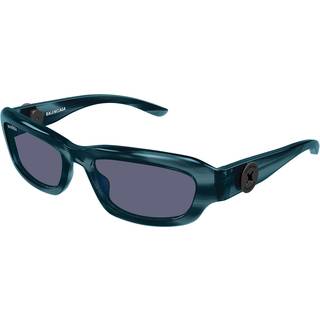 Balenciaga Unisex BB0409S 003 Solbriller Acetat Blå Blå Firkantet