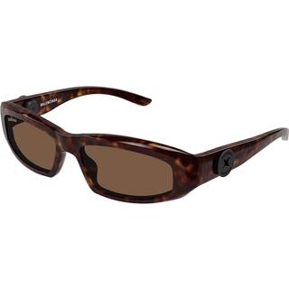 Balenciaga Mand Balenciaga BB0408S 002 Solbriller Acetat Havana Brun Firkantet