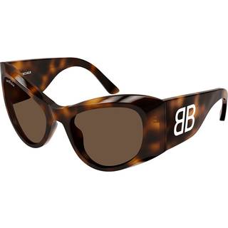 Balenciaga Kvinde Balenciaga BB0393S 002 Solbriller Acetat Havana Brun Sommerfugl