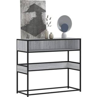 Konsolbord 90X35X80 Cm Konstrueret Træ - Grå sonoma-eg